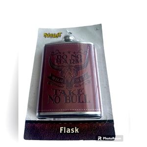 Spirit Halloween “Do No Harm, Take No Bull” Flask
